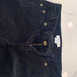 Vineyard Vines Girls Black Velvet Pants Size 12